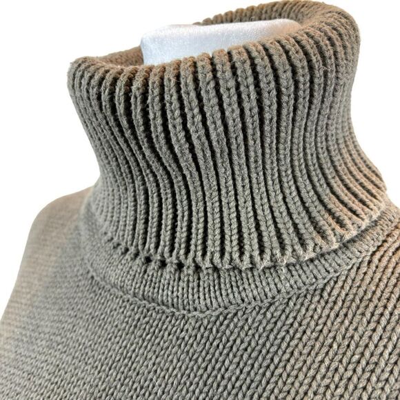 Ladies marithe francois girbaud Green Thick Knit Turtleneck Sweater Dress XXL - Picture 8 of 16